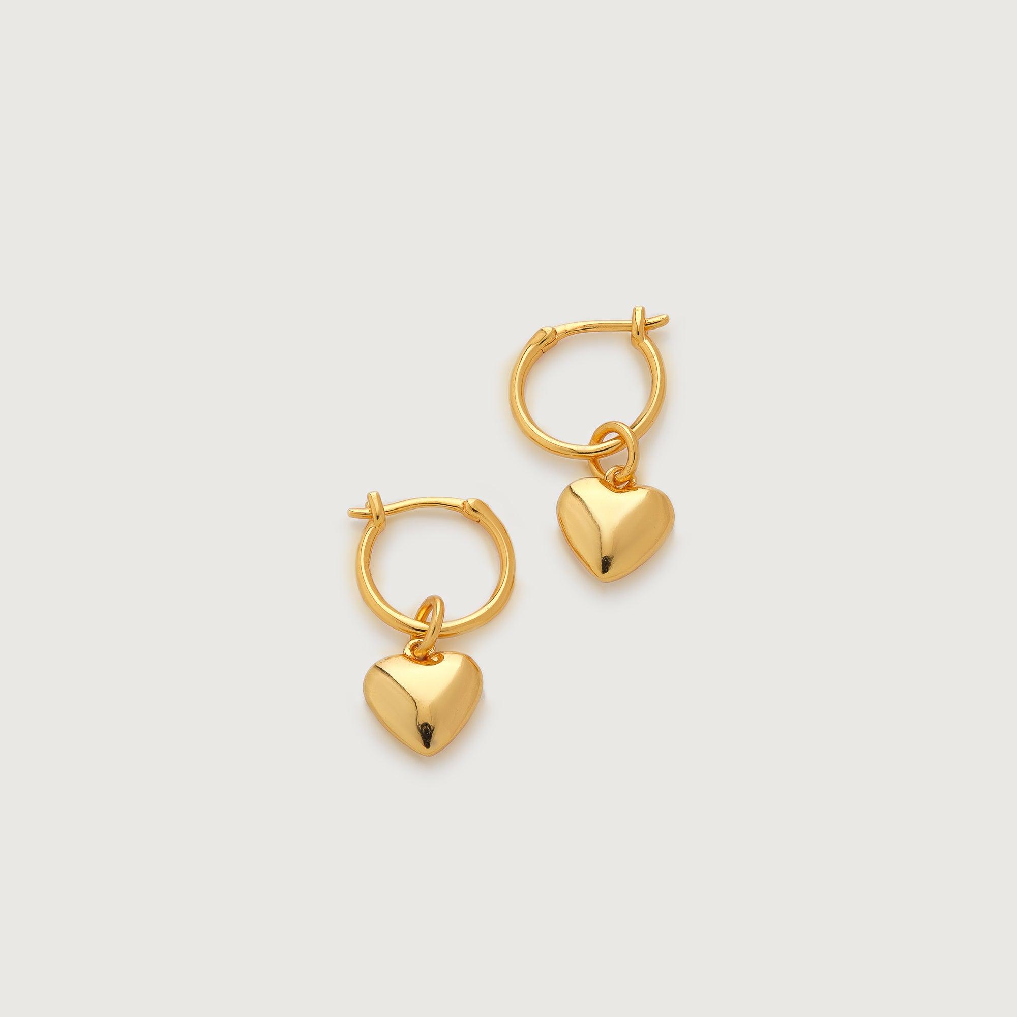 Tiny Lovely Heart Hoops