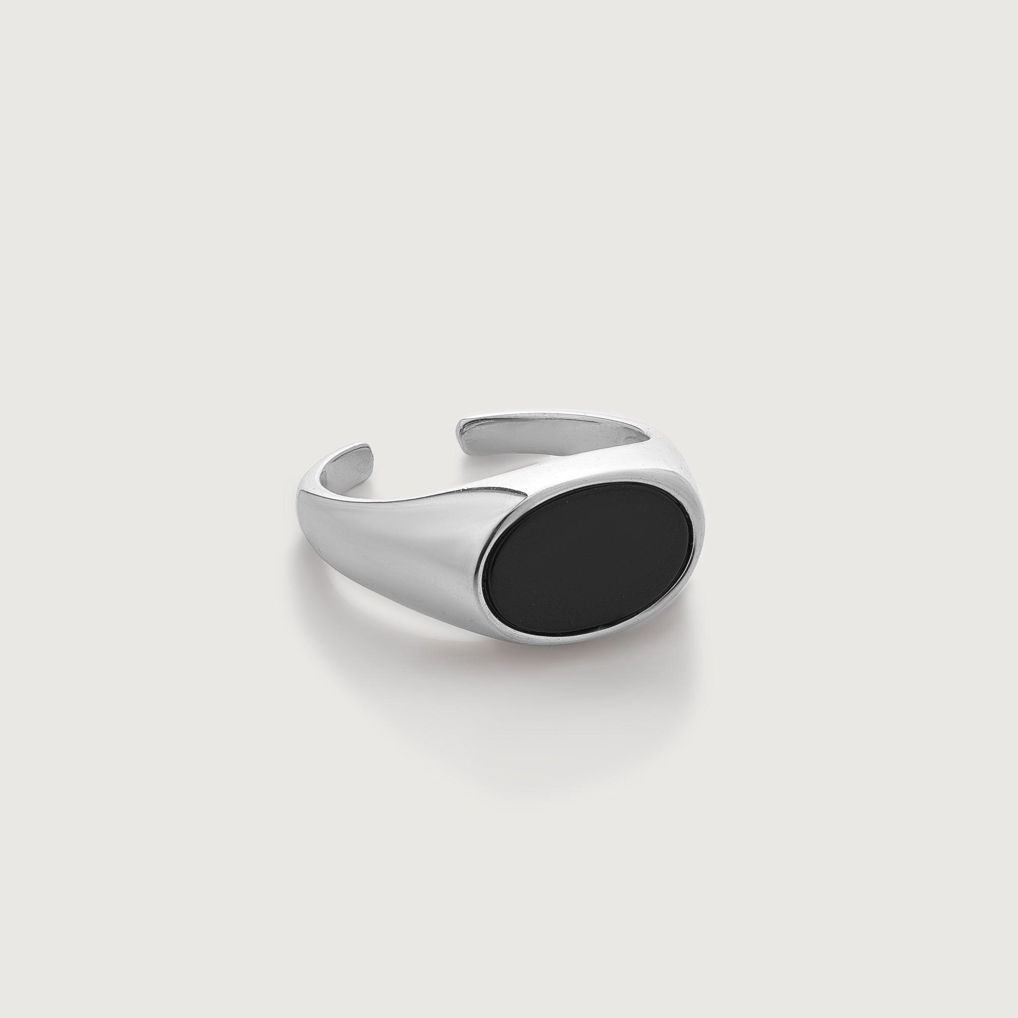 Black Oval Signet Ring