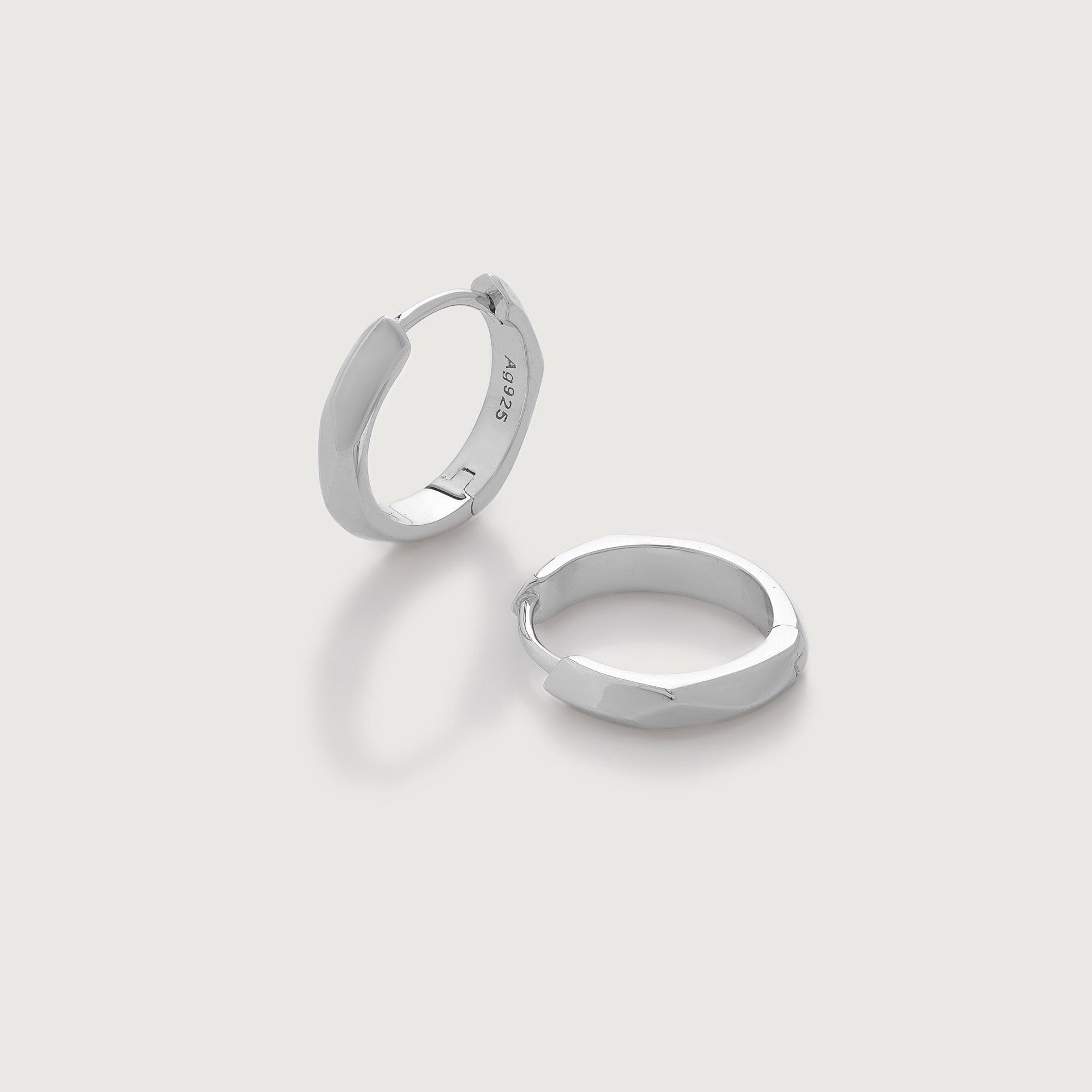 Geometrical Silver Hoops