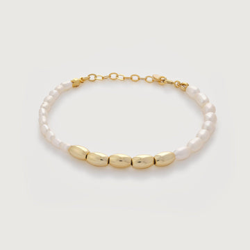 Gold & Pearl Beads Bracelet